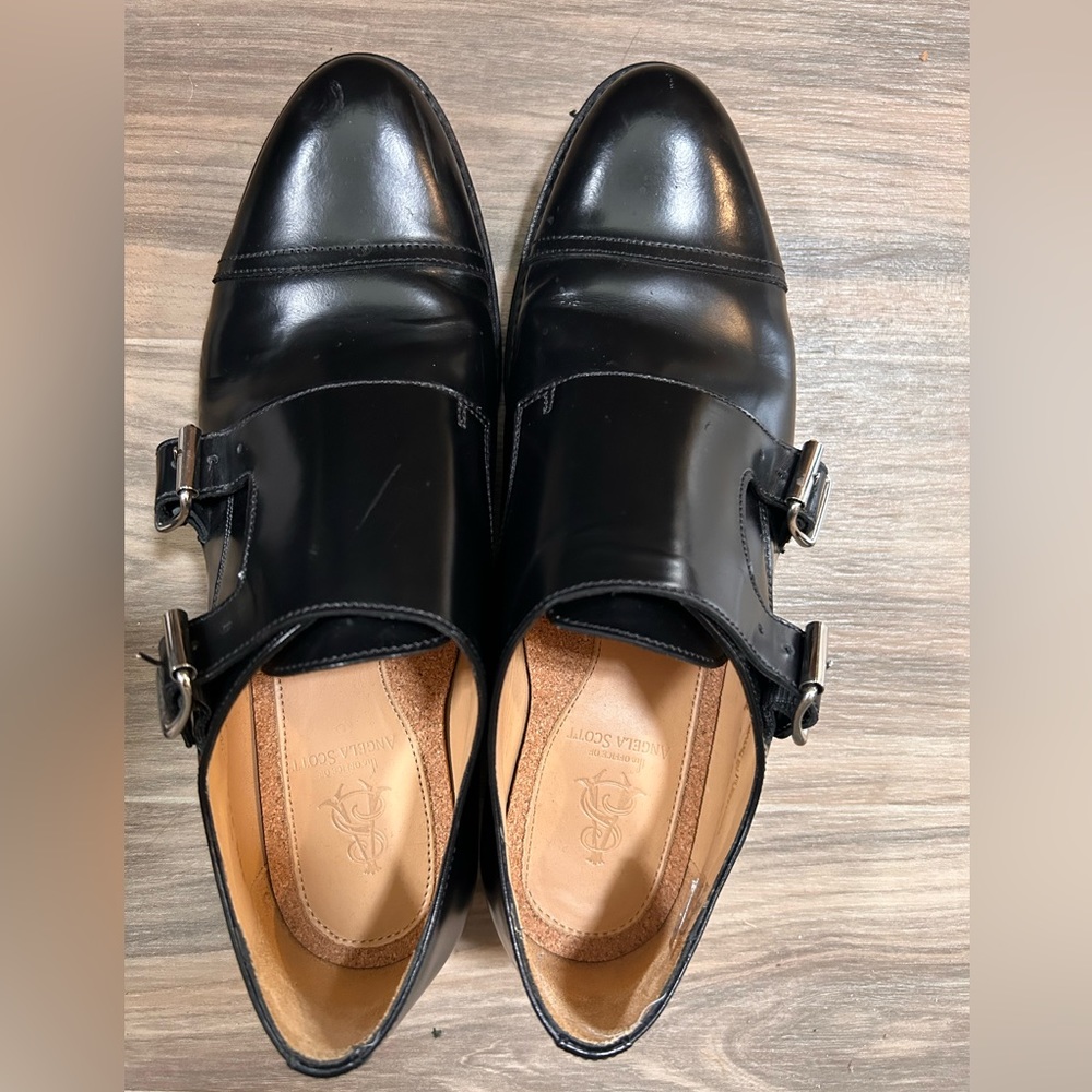 The Office of Angela Scott Mr. Colin monk strap shoes, black